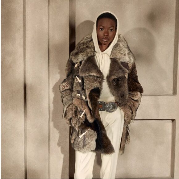 Ralph Lauren Collection * Made in Italy Lamb Shearling Piecework Coat - Picture 12 of 16